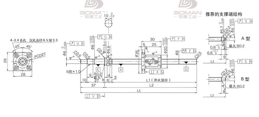 KURODA GP0802DS-AAFR-0170B-C3S 网上卖的黑田丝杆是真是假